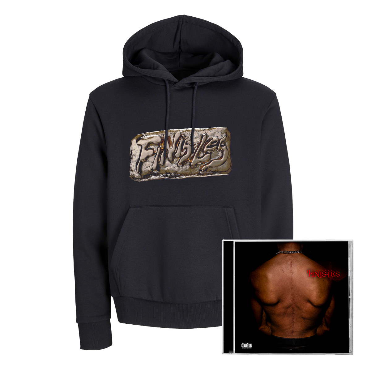 Pack CD « FINIS-LES » Standard + hoodie Plaque